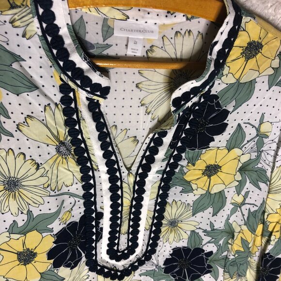 Charter Club Women's Floral‎ Blouse - Picture 2 of 4